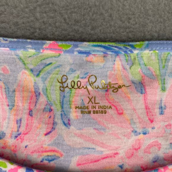 Lilly Pulitzer Geanna Short Sleeve Dress Blue Peri Sunrise Bay - Picture 4 of 6